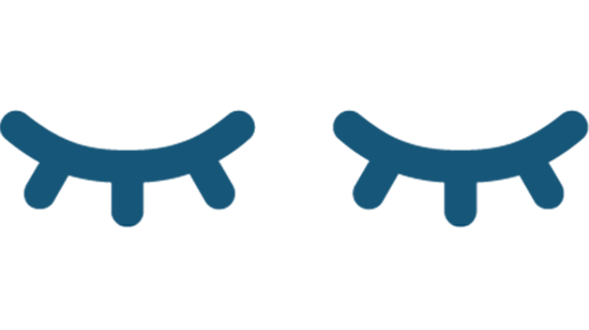 Zwei geschlossene Augen