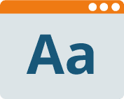 Fenster mit Groß und Kleinschreibung des Buchstabens "A"