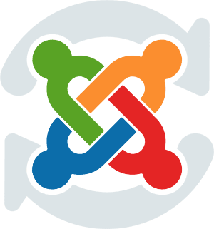 Joomla Logo mit Aktualisierungspfeilen