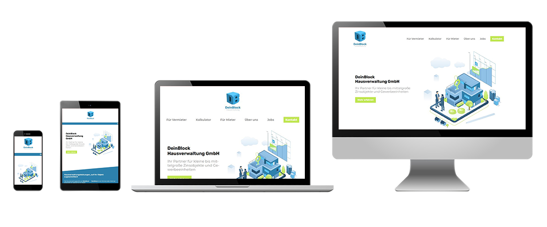 DeinBlock Webentwicklung Design Template Umsetzung