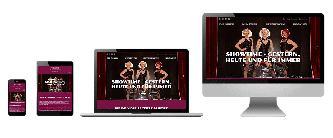 showtime-revue - Webentwicklung Design Template Umsetzung